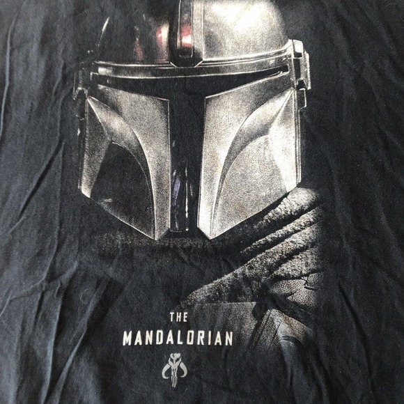 Star Wars T Shirt The Mandelorian Mens 2XL Pre-Owned Gray - Picture 9 of 9